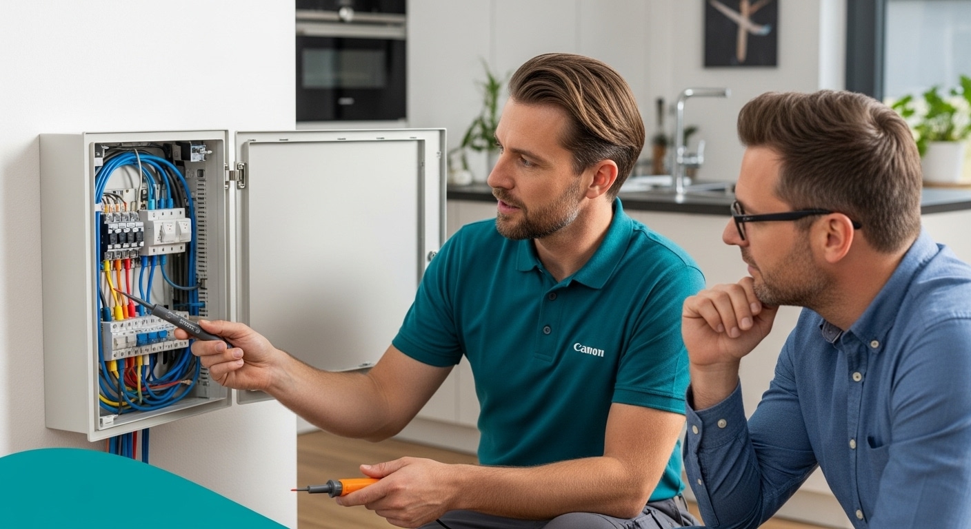 Elektroinstallation mensch Gebäude