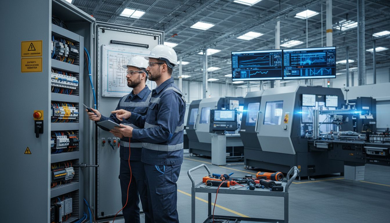 Industrieelektriker Wartung Fabrik