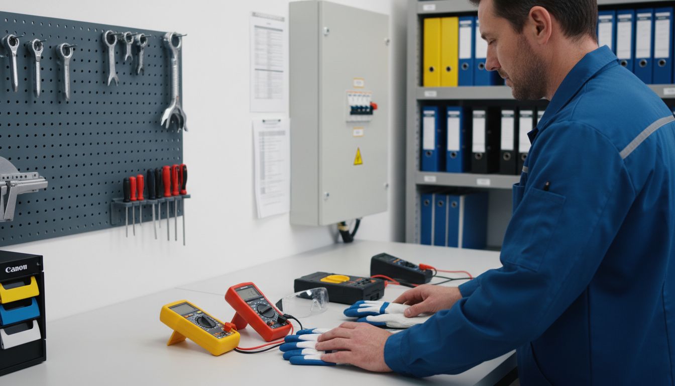 elektrogeräte prüfungsumgebung werkstatt