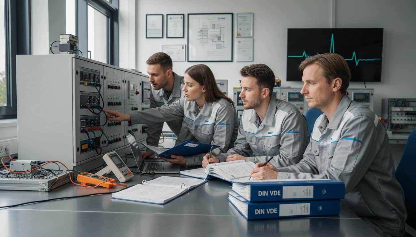 elektrotechnik labor teamwork