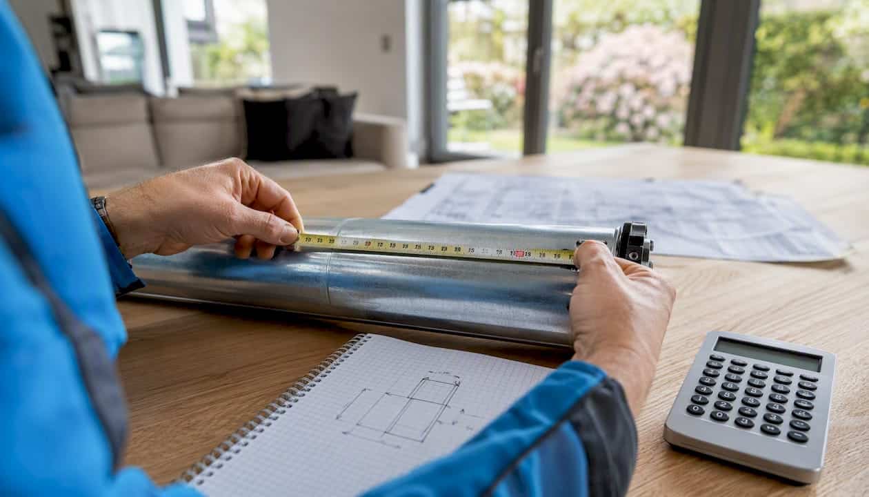 Rollo elektrisch nachrüsten: Kosten, Montage & Tipps 2 Mit dem Maßband den Durchmesser der Rollladenwelle bestimmen