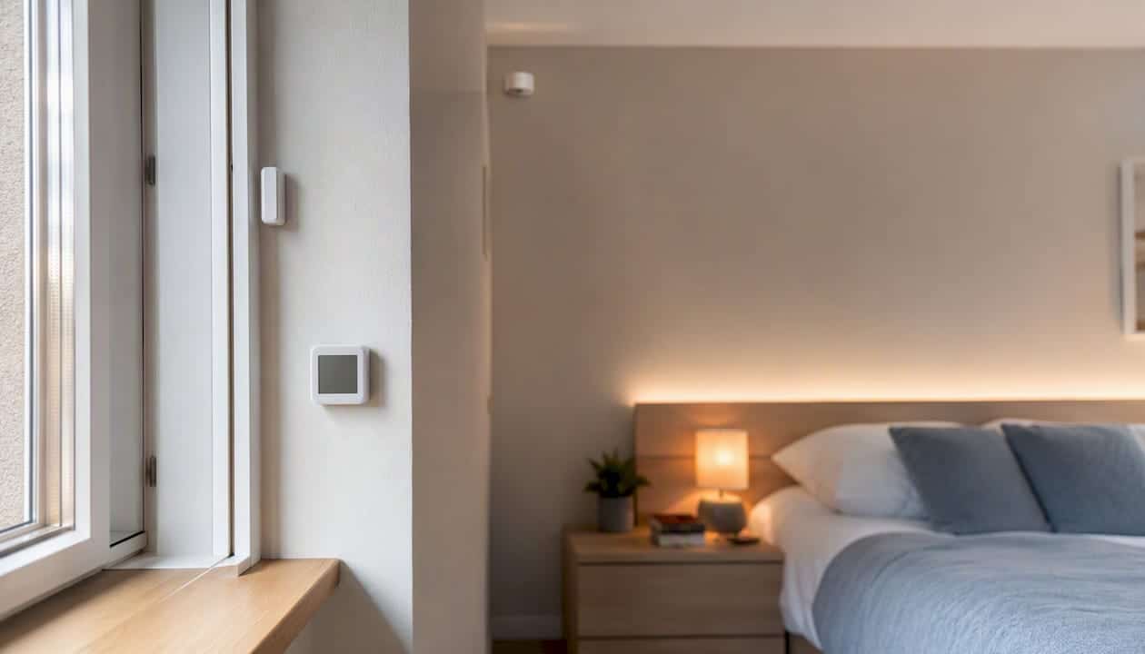 Smart Home einfach erklärt: Was Einsteiger wissen müssen 1 Im Haus sind verschiedene Smart-Home-Sensoren installiert, die für mehr Komfort und Sicherheit sorgen.