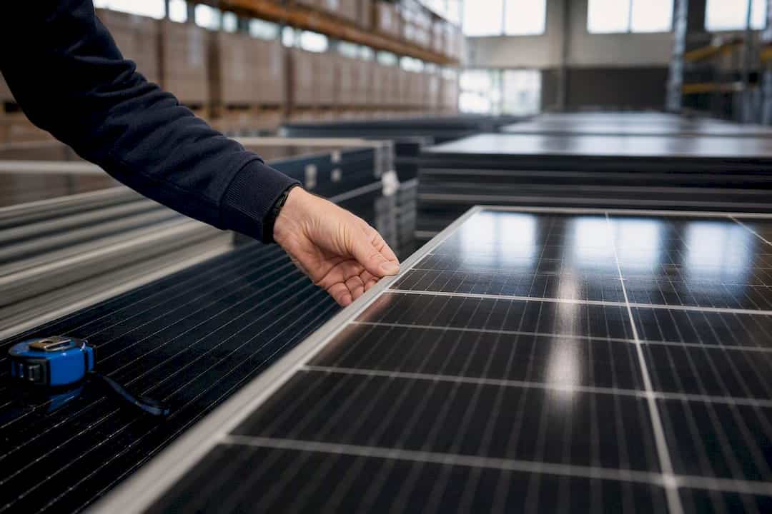 Unauffällige Solarmodule im deutschen Logistikzentrum