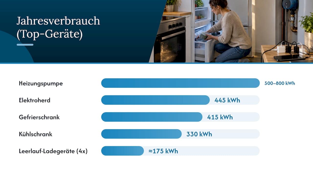 Die Top 10 Stromfresser im Haushalt: Verbrauch, Ursachen und Spartipps — overview diagram